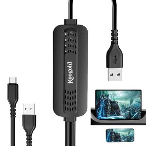 Wireless CarPlay Adapter with Screen Mirroring for Net-Flix YouTube TikTok, Auto-Connect, Local Media Playback,USB-A USB C Plug and Play