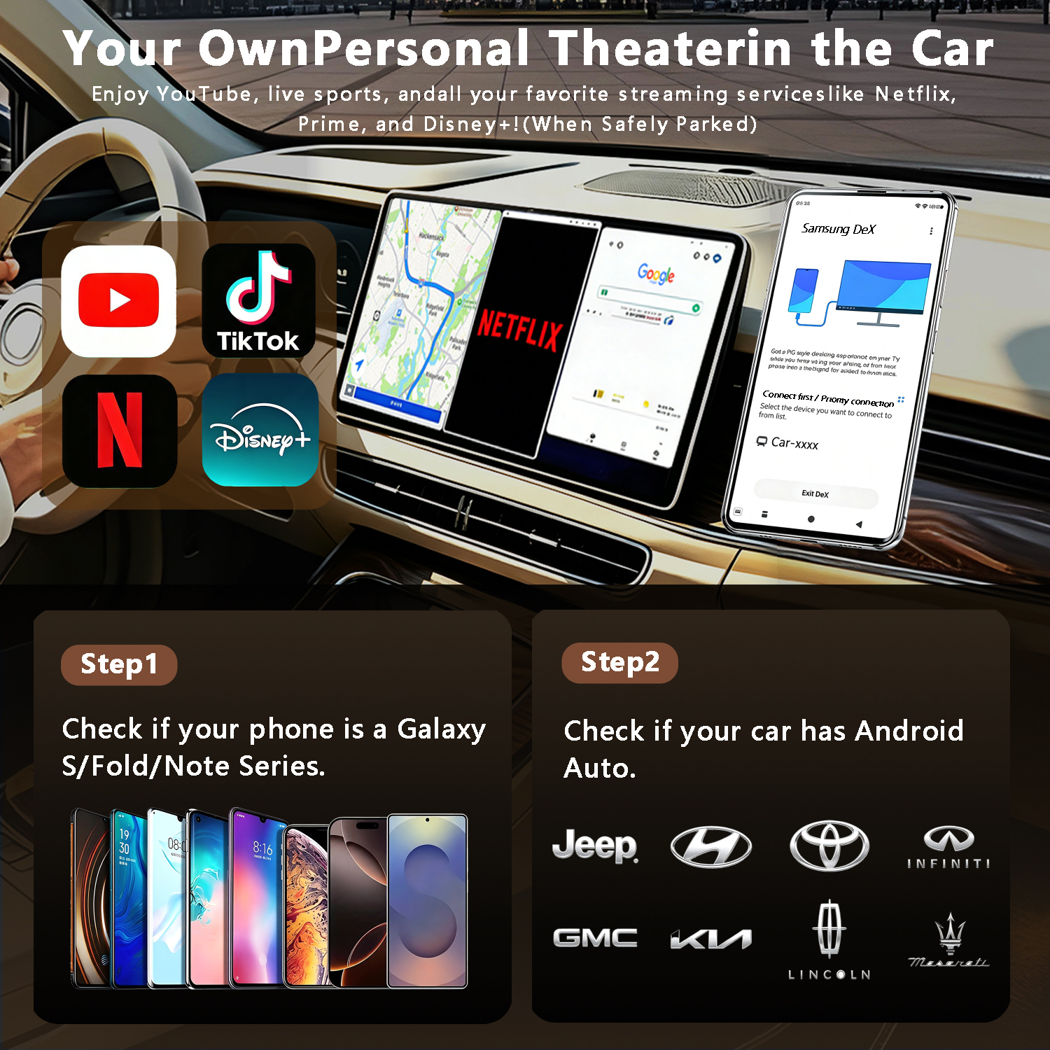 4 in 1 Wireless CarPlay and Android Auto Adapter | Easy Setup Plug and Play, Fast Seamless Use, Supports 1000+ Cars with Built-in Wired Car Play/Android Auto, Compact Design - Image 7