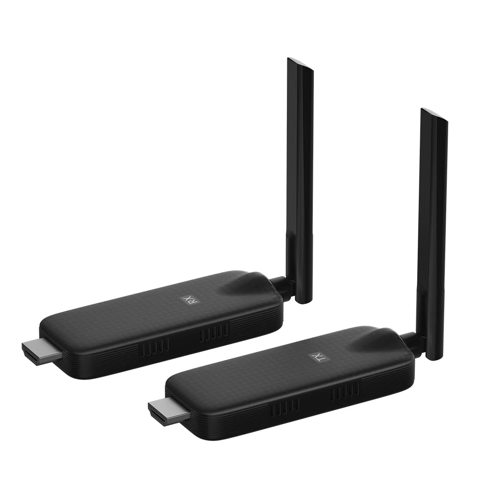 Wireless Transmitter and Receiver, 200M 4K Decode 1080P Output, Plug & Play Portable 2.4G/5G Wireless Extender Kit for Desktop,PC,TV Box, PS5/4 to TV/Monitor/Projector